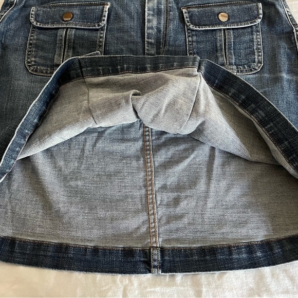 Gap 1969 Larchmont Denim Front Pleat Mini Skirt Womens Sz 33/16 EUC - Picture 14 of 14